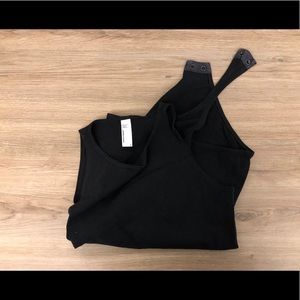 American Apparel Black Thong Bodysuit